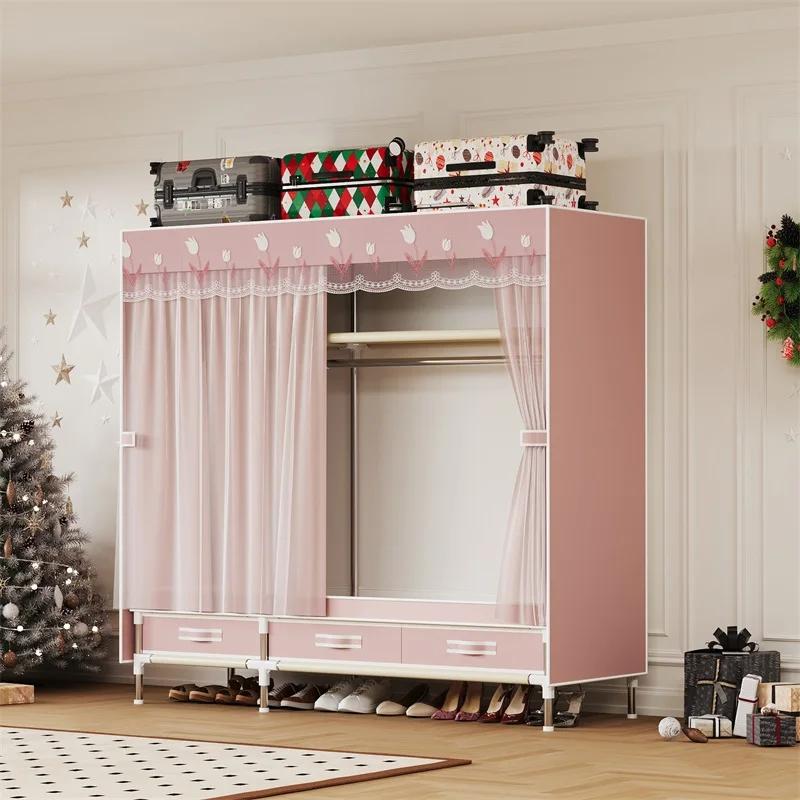 Armoire simple, durable et pratique, facile à assembler, ambiance natale, couverture et tiroirs en m