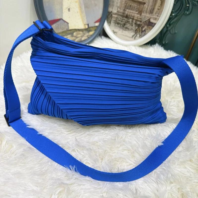 Sac à bandoulière pliable Miyake 2026, nouveau sac bouffant type dumpling avec sangle réglable, poch