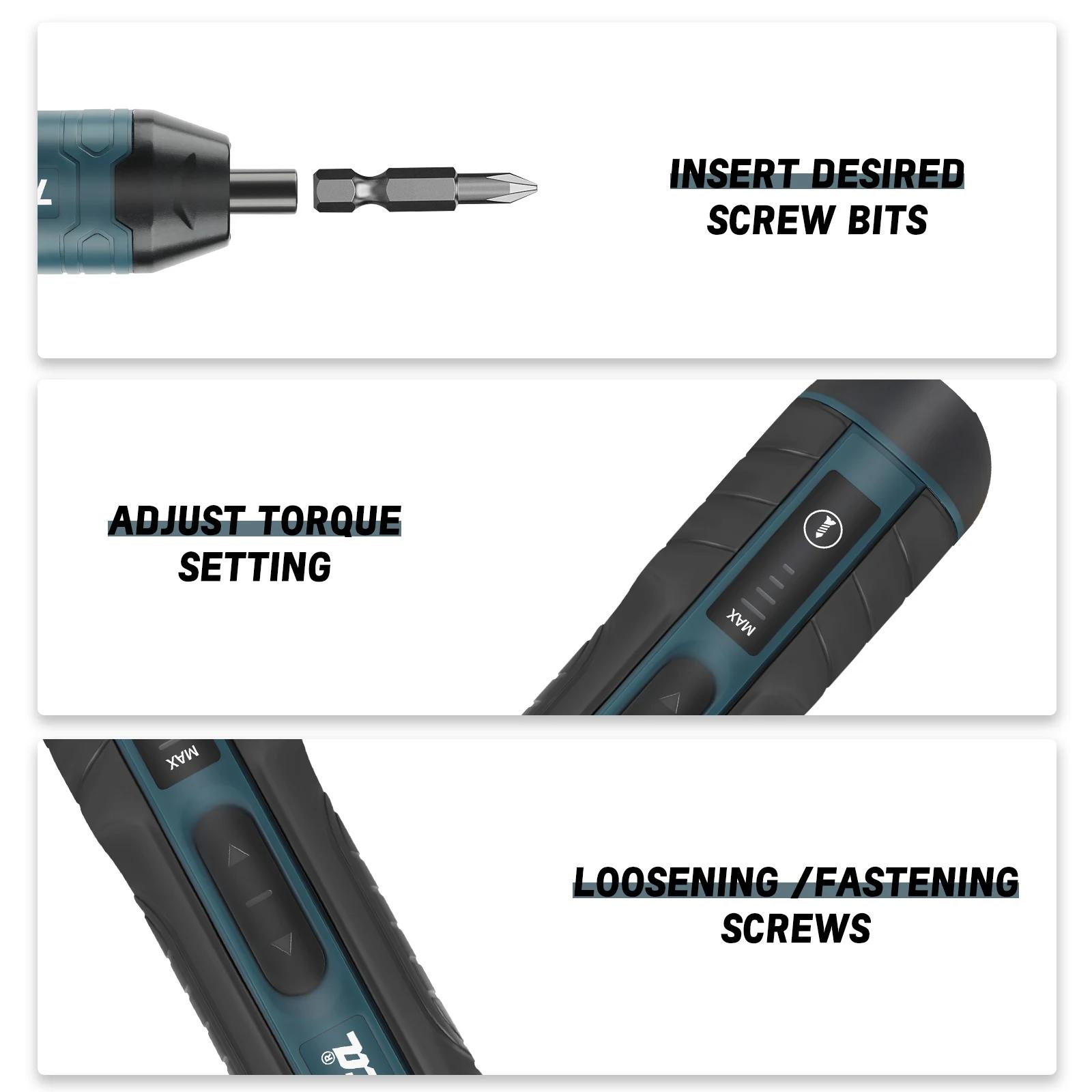 Tournevis électrique sans fil Makita | couple 3,6 V 5 N.m | Mandrin 1/4" | Batterie Li-ion 130