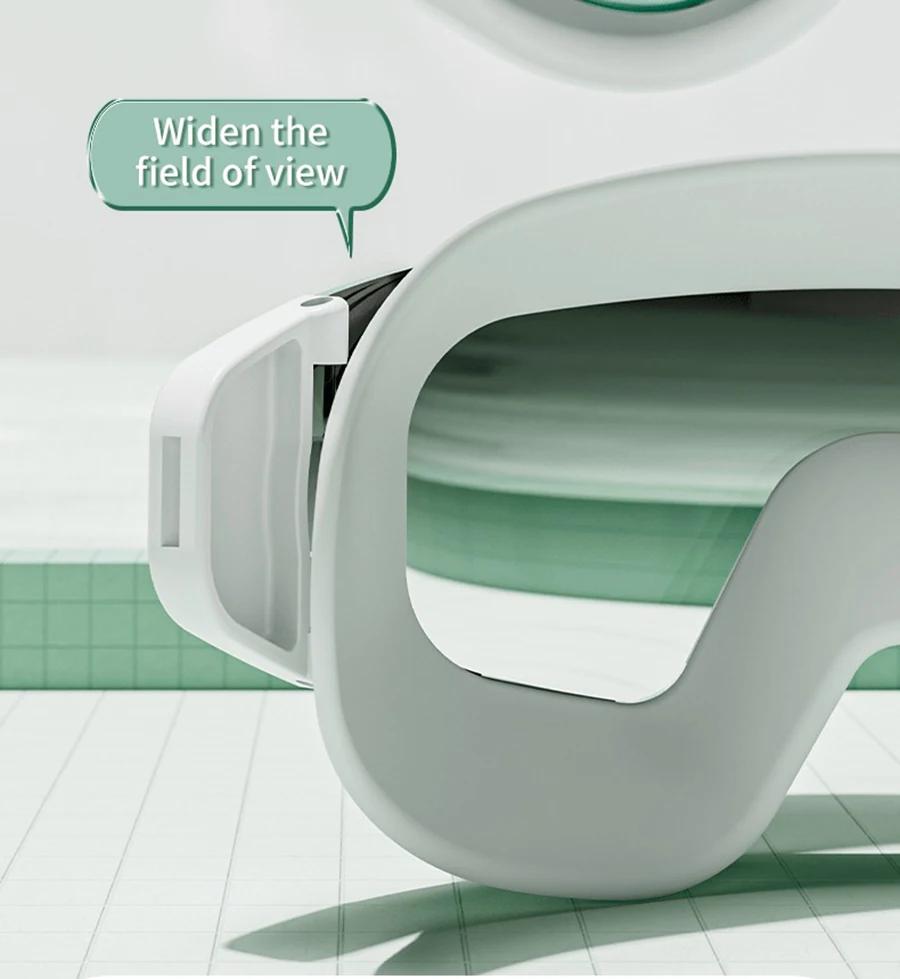 Lunettes de natation HD étanches et anti-buée, grand cadre galvanisé, design unisexe pour profession