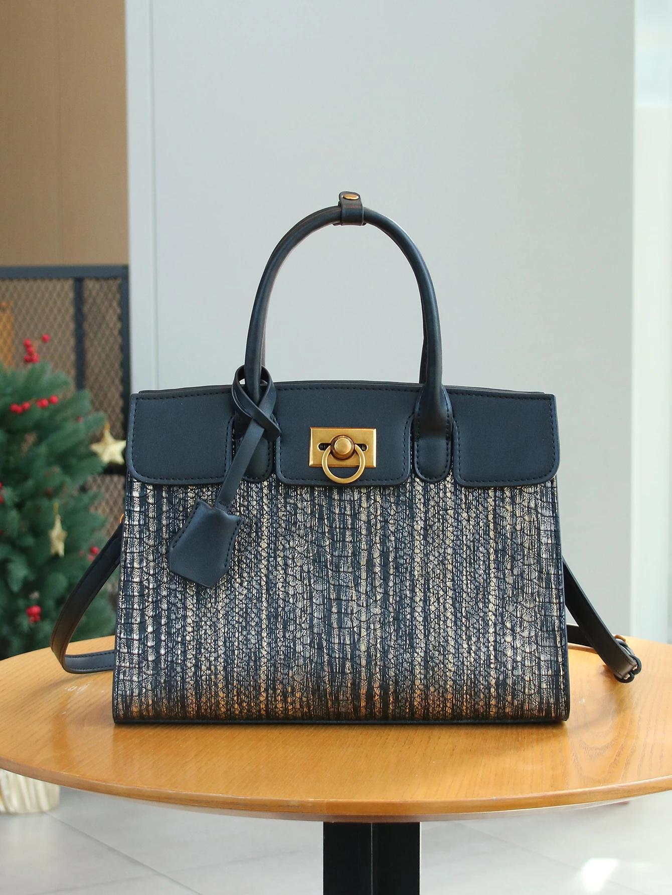 Sac à main de luxe pour femme, nouvelle collection automne/hiver 2026, en cuir verni motif léopard,