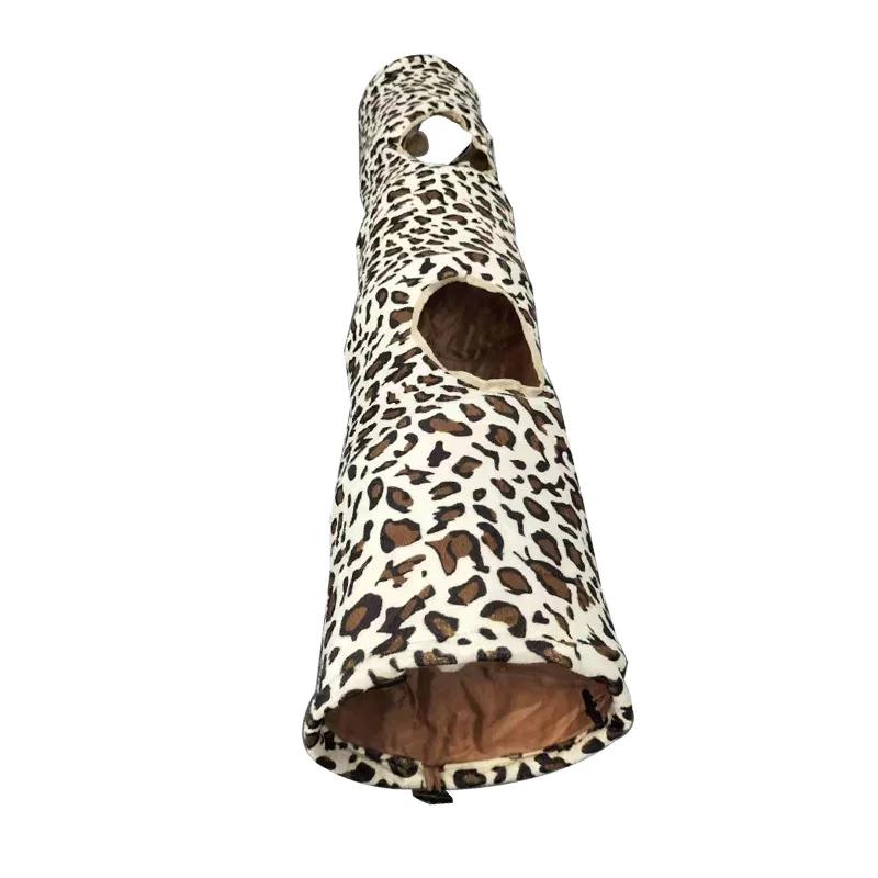 Tunnel parfait pour chat, imprimé léopard, 2 façons amusantes pour animaux de compagnie, jouet de je