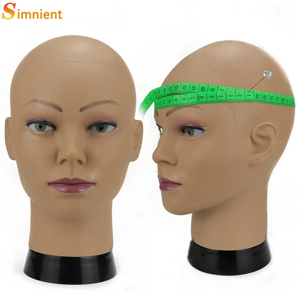Tête de Mannequin Féminin Simnient sans Cheveux, pour Support de Perruque et Chapeau, Présentoir, Co