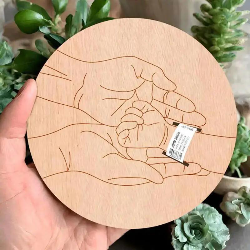 Porte-souvenir gravé pour nouveau-né, accessoires de photographie, nom personnalisé, cadeau pour béb