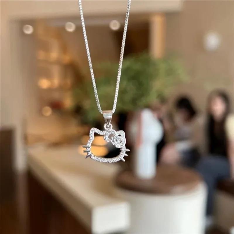 Collier Kawaii Hello Kitty : pendentif mignon en forme de chaîne de clavicule – bijoux élégants et s