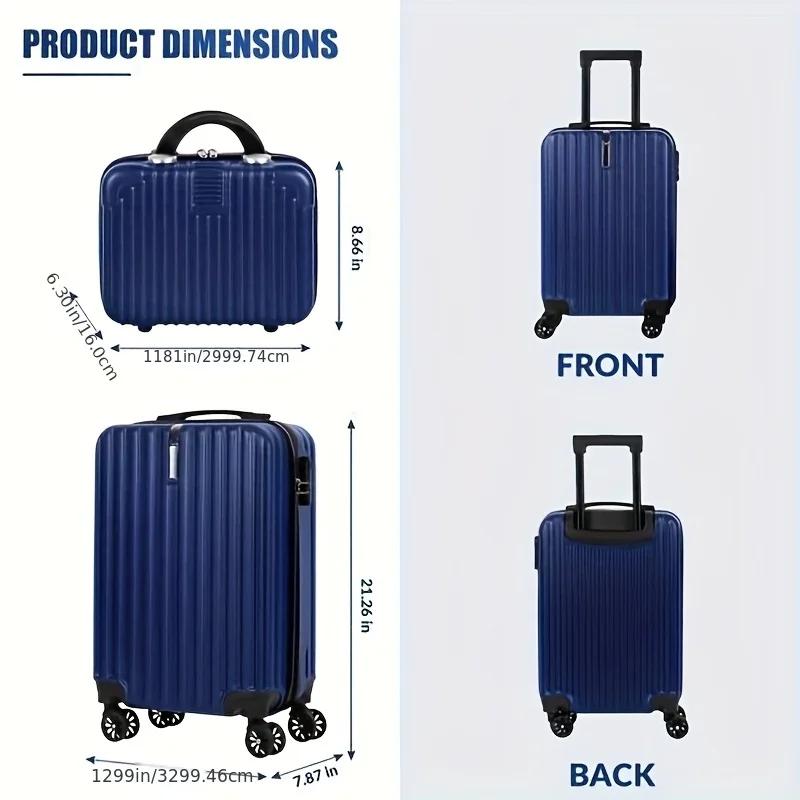 Ensemble de bagages 2 pièces comprenant un sac de voyage cabine, une valise de 20 pouces et un sac à