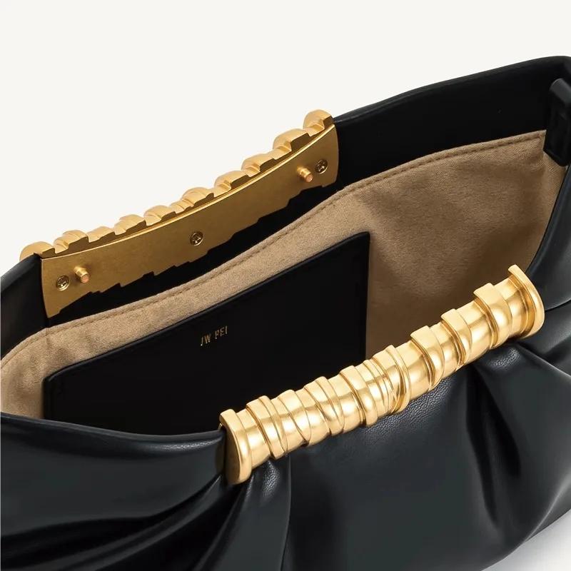 JW PEI pochette, métal, plissé, sac boulette, sac de soirée sophistiqué, sac à bandoulière, sac à ma