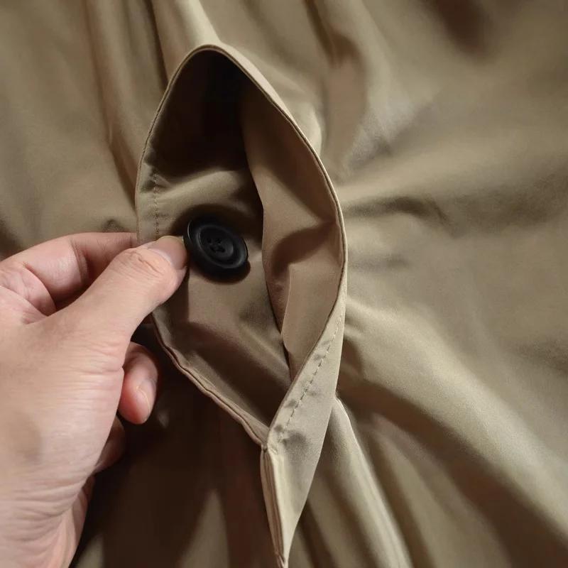 Veste coupe-vent pour homme printemps-automne, col rabattu vintage, simple boutonnage, trench-coat m