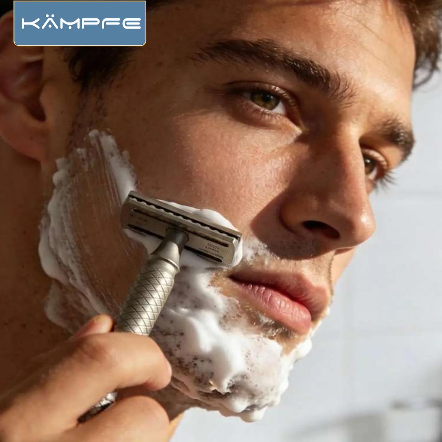 Rasoir de sécurité pour homme en alliage de titane, usinage de précision CNC KAMPFE, cadeau pour pet