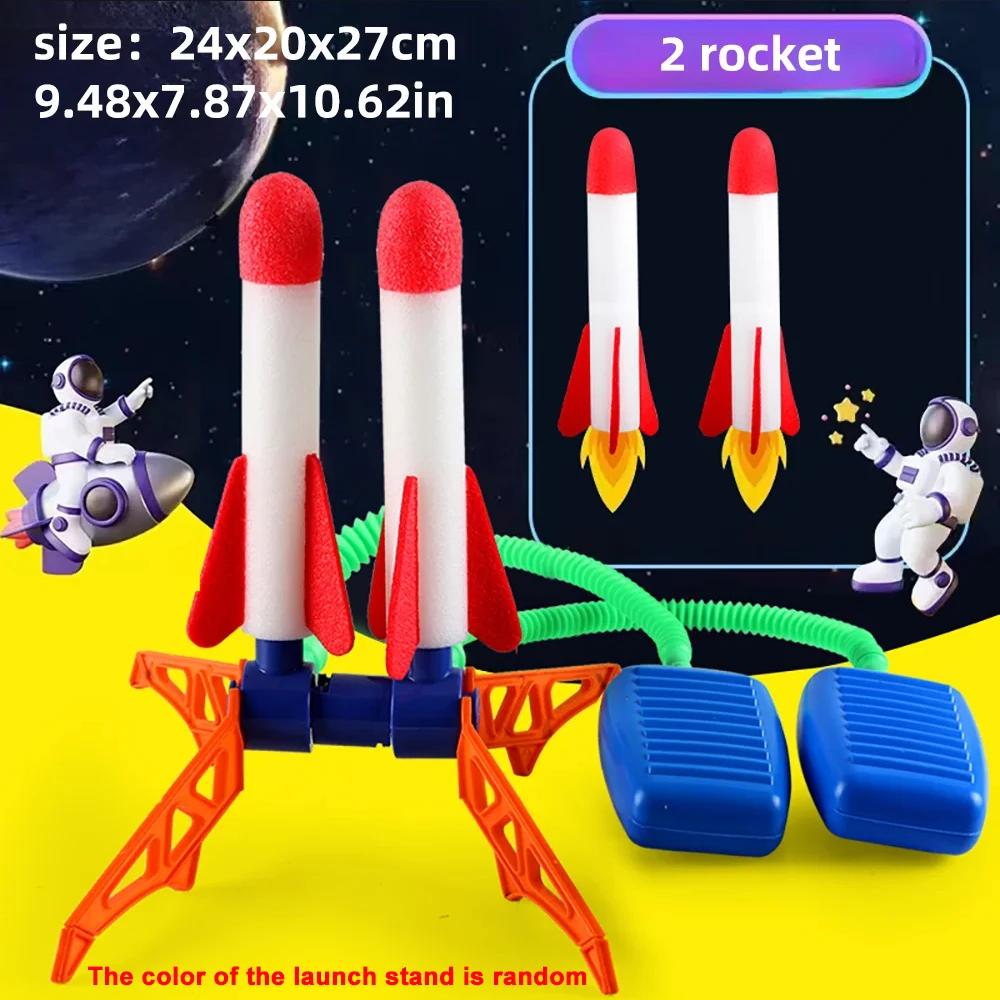 Lanceur de fusée pour enfants, pompe à pas, puissance pressée à Air, jeux familiaux en plein Air, ca
