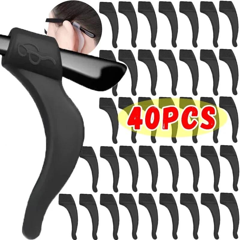 Crochets d'oreille anti-chute en silicone pour femmes et hommes, manchon d'oreille de jambe de lunet