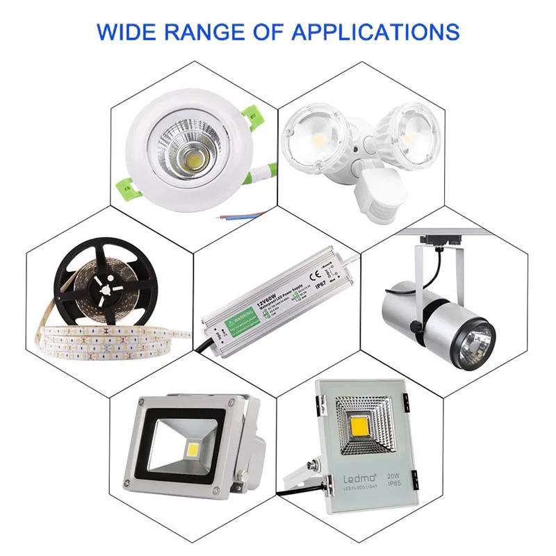 Alimentation de commutation étanche DC 12V 24V, transformateur d'éclairage LED extérieur IP67 ~ IP68