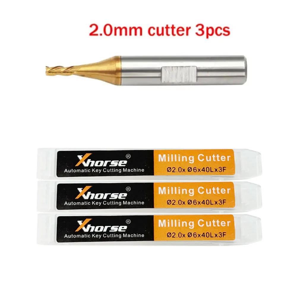 Sonde de fraise 1.0mm 1.5mm 2.0mm 2.5mm, 3 pièces, pour Xhorse CONDOR XC MINI Plus Dolphin XP-005 XP