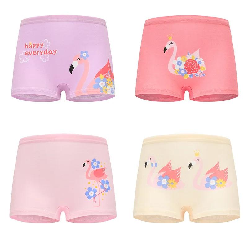 4 pièces/lot conception enfants filles culottes coton doux joli dessin animé licorne enfant sous-vêt