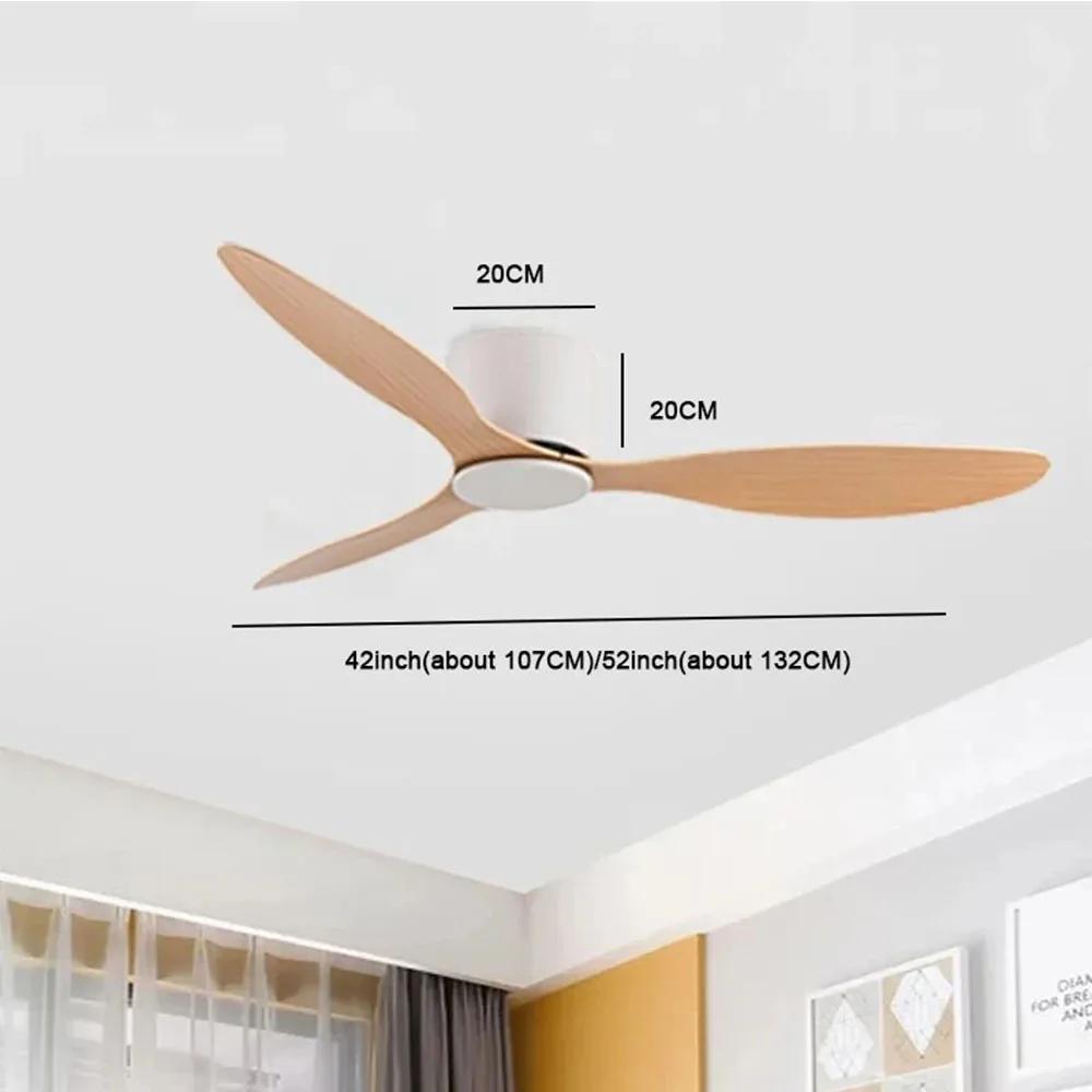 42 52 pouces ventilateurs de plafond sans lumière moteur à courant continu télécommande ventilateurs