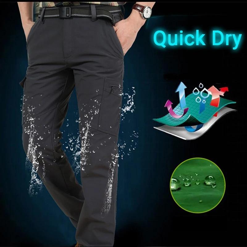 Pantalon Cargo Long Imperméable pour Homme, Vêtement d'Extérieur Respirant, Style Militaire FJMale à