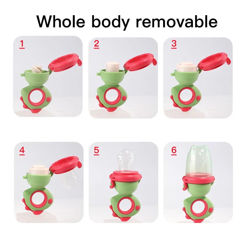 Mangeoire à fruits et légumes en silicone de qualité alimentaire, rotative, en forme de dinosaure, p