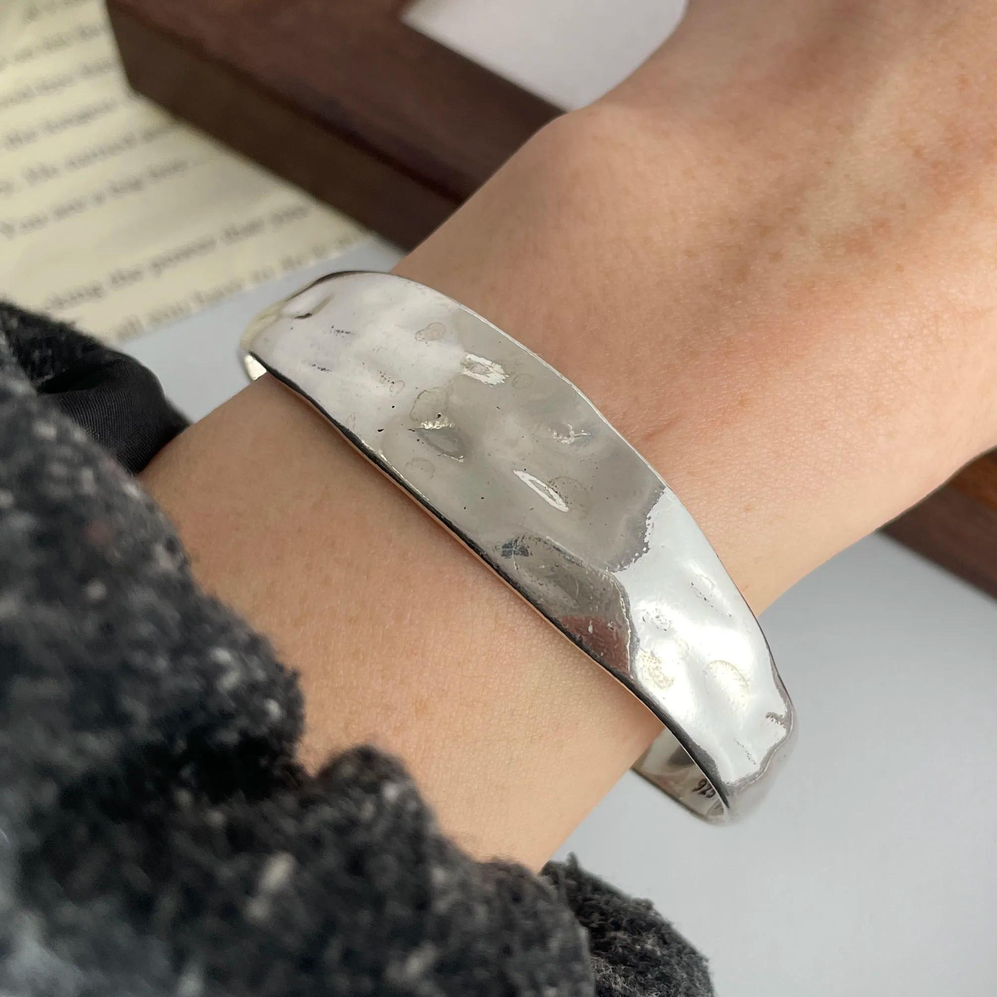 Bracelets en argent Sterling 925 pour femmes et hommes, accessoires larges, tendance, Vintage, chaîn