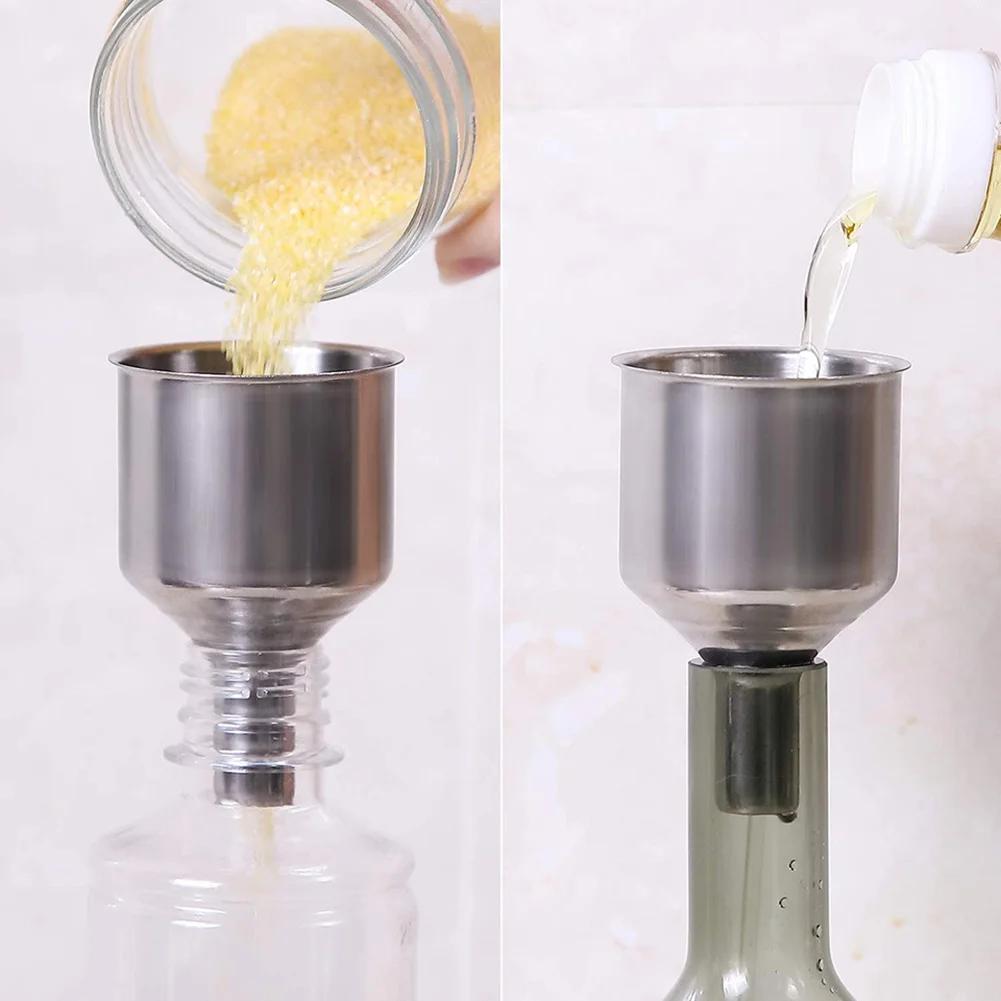 Entonnoir de mise en conserve avec poignée, 4 pièces, lève-pot de conserve en acier inoxydable, ento