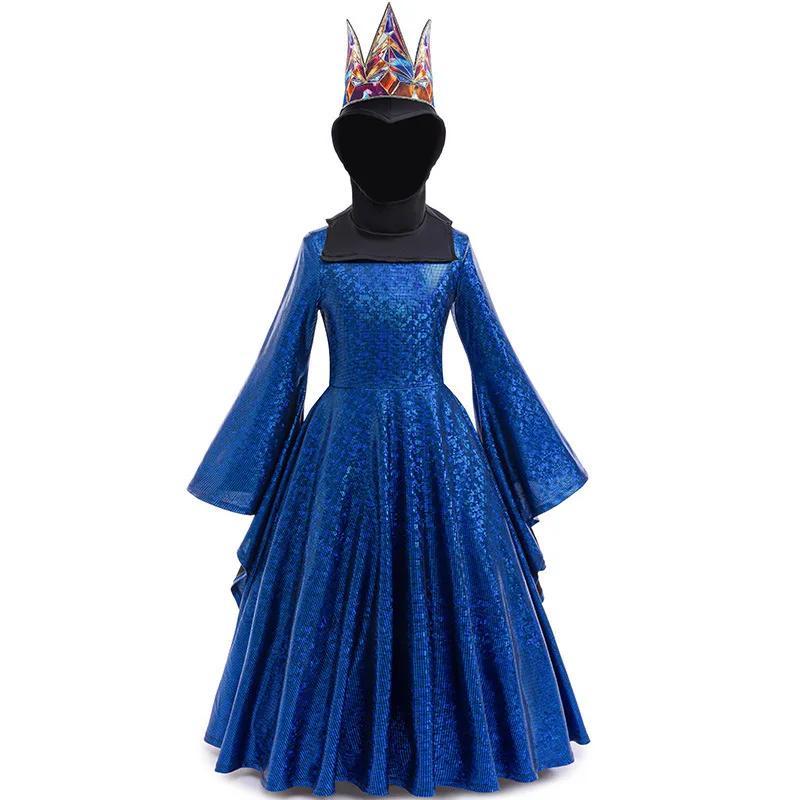 Costume de reine maléfique blanche-neige pour filles, vêtements de spectacle sur scène pour enfants,