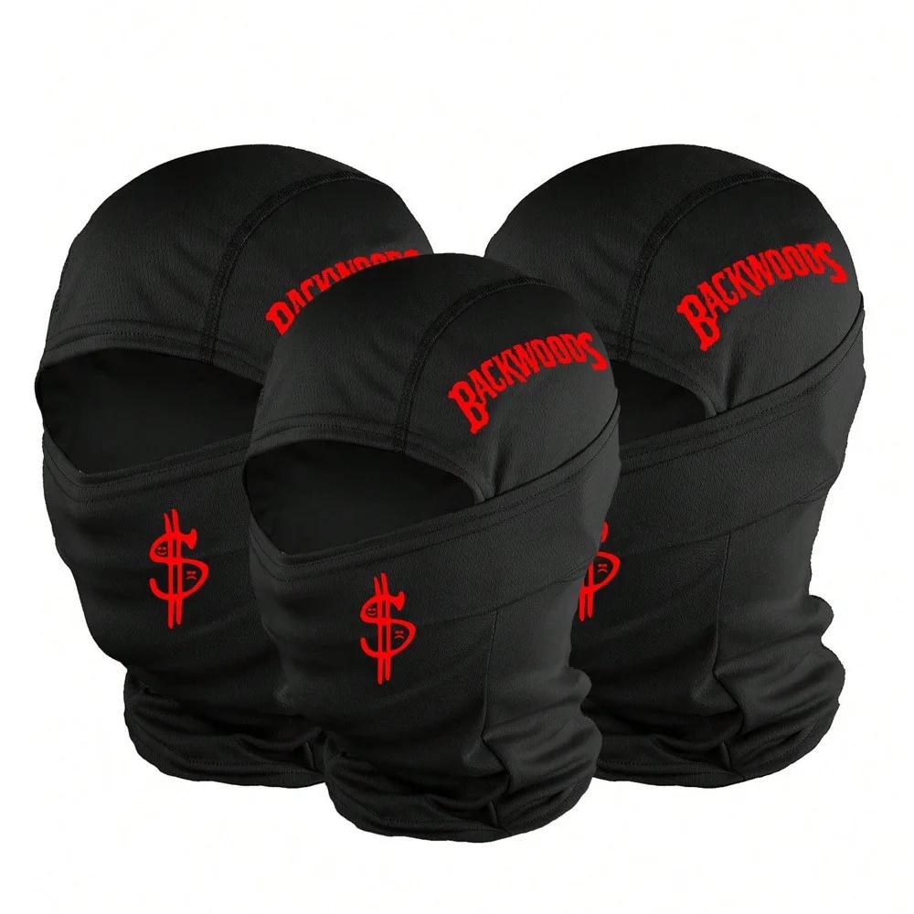 Masque facial balaclava imprimé neutre, 1/2/3 pièces, léger et respirant, adapté au ski, au football