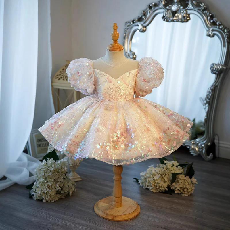 Robe de soirée haut de gamme pour filles, robe de spectacle de Piano pour enfants, robe de princesse
