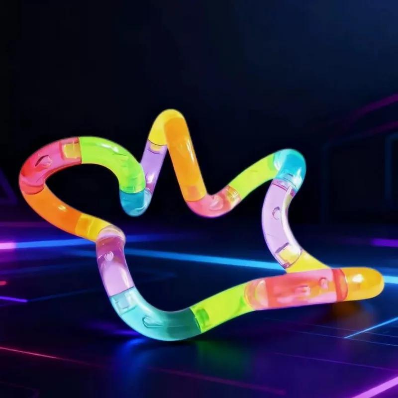 1/3/5 pièces corde déformable cristal torsion corde pression soulagement du Stress jouets arc-en-cie
