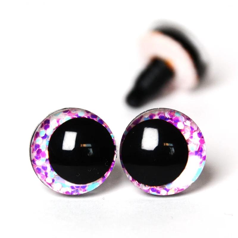20 pièces nouveaux yeux étranges 16mm 18mm 20mm 25mm 30mm 3D dessin animé paillettes jouet yeux de s