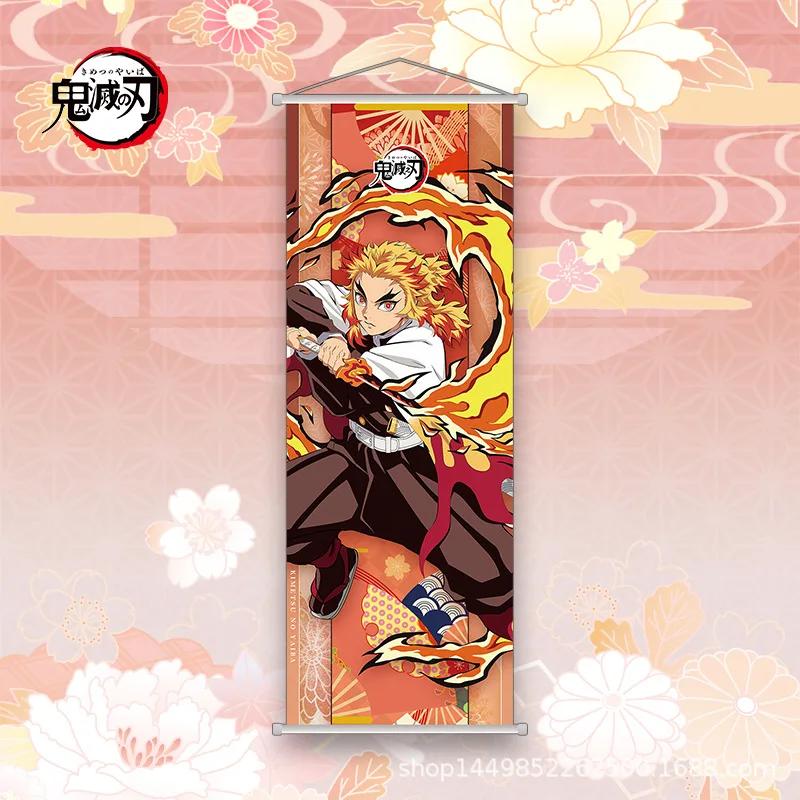 Peintures suspendues Demon Slayer, bobine longue de dessin animé Kamado Nezuko, affiche de décoratio