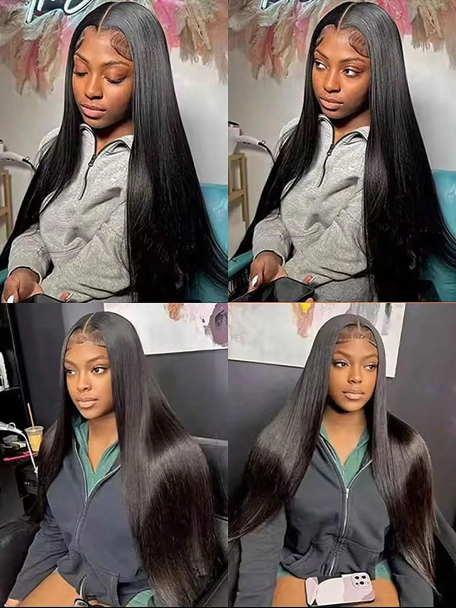 Extensions de Cheveux Humains Naturels Raides Comme des Baguettes, 36-40 Pouces, Cheveux Bruts, Lots