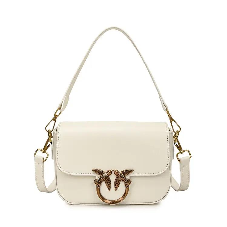 Sacs à couches élégants de marque de luxe pour femmes, sac bandoulière vintage simple, sac de banlie