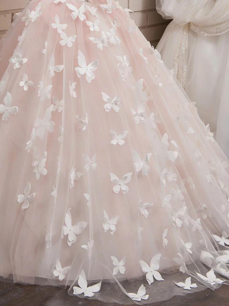 Robe de mariée élégante et ravissante pour fille de fleur, robe de bal en dentelle à manches longues
