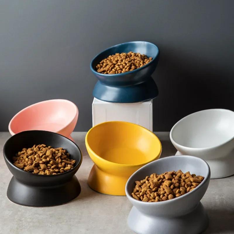Bols surélevés pour chat petit chien 15 ° Plat d'alimentation alimentaire surélevé incliné, suppor