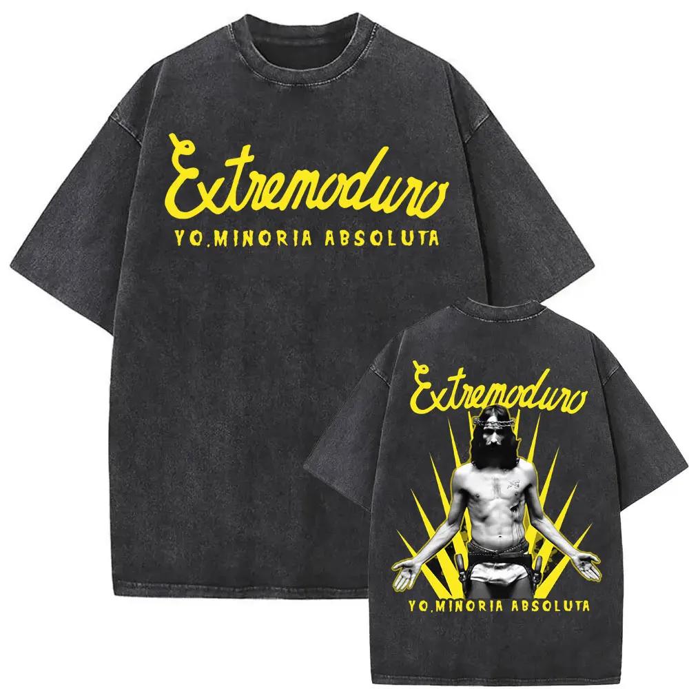 Rock Band EXTREMODURO Tour 2025 Vintage lavé T-shirt hommes femmes mode Hip Hop rue t-shirts été amp