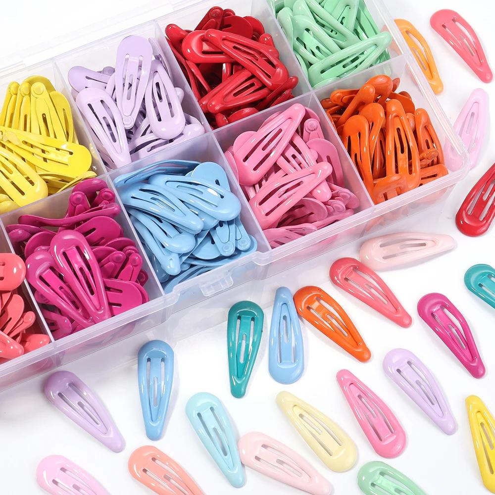 Pinces à cheveux BB colorées pour filles, 30 pièces, 3cm, épingle à cheveux en forme de goutte d'eau