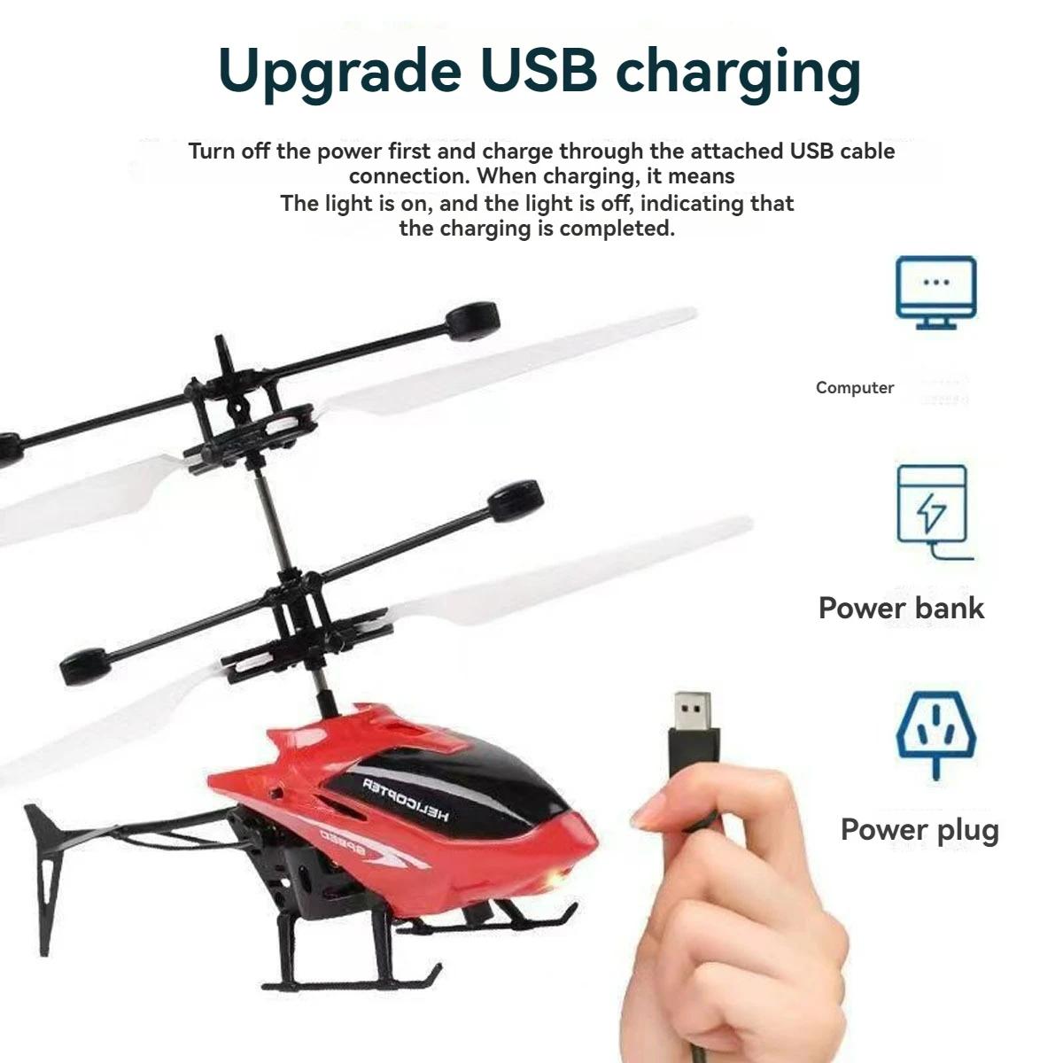 Mini hélicoptère télécommandé rechargeable, télécommande sans fil, induction infrarouge, modèle d'av