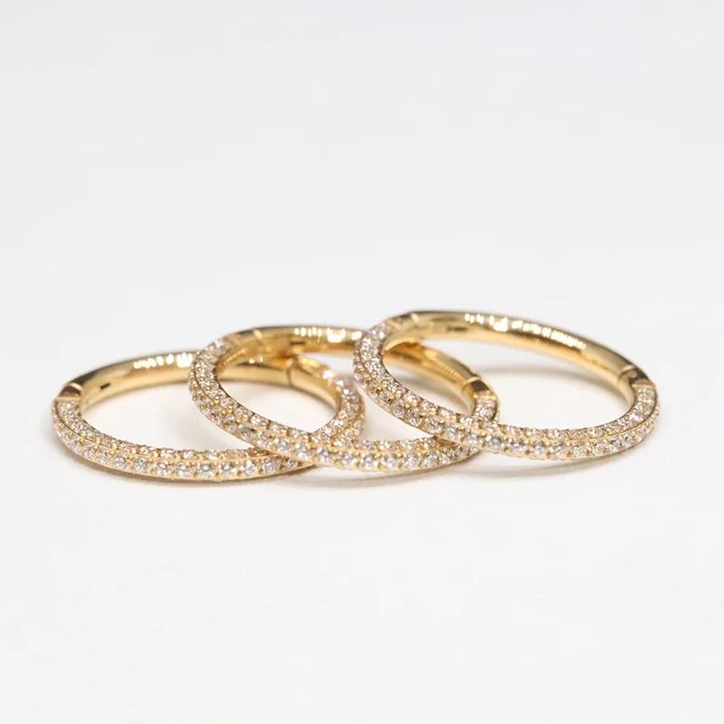 Piercing en titane, boucles d'oreilles, anneaux de nez, en Zircon, Septum, Tragus, Cartilage, Helix,