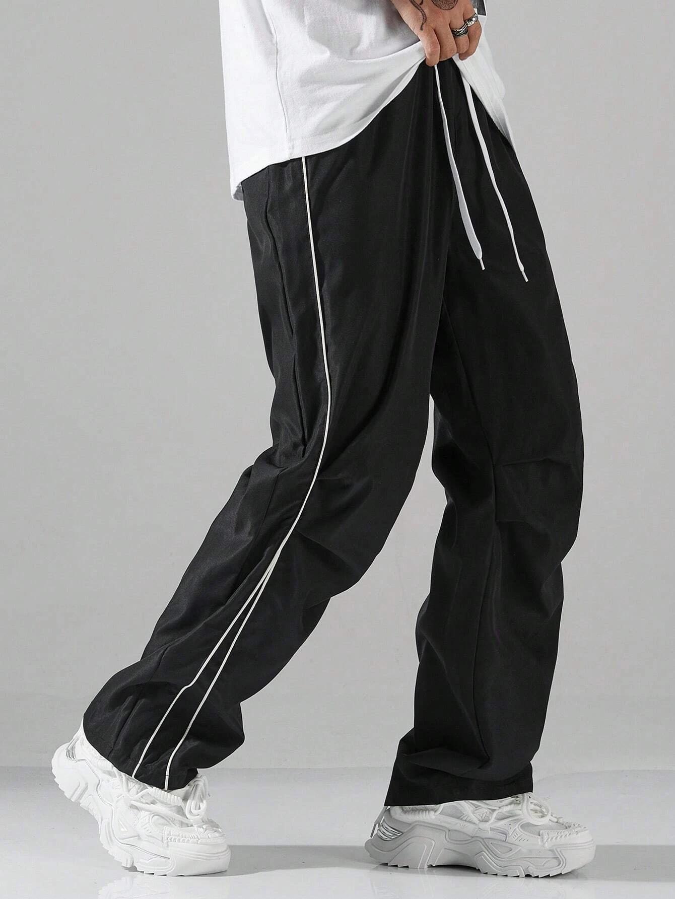 Pantalon de Surintendant Décontracté Respirant pour Homme, Couleur Unie, Droit, à la Mode, Streetwea