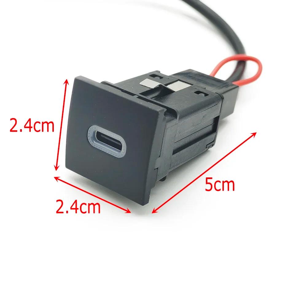 Chargeur rapide de Type C pour voiture VW Golf 6 MK6, prise d'interface de rénovation USB QC3.0, com
