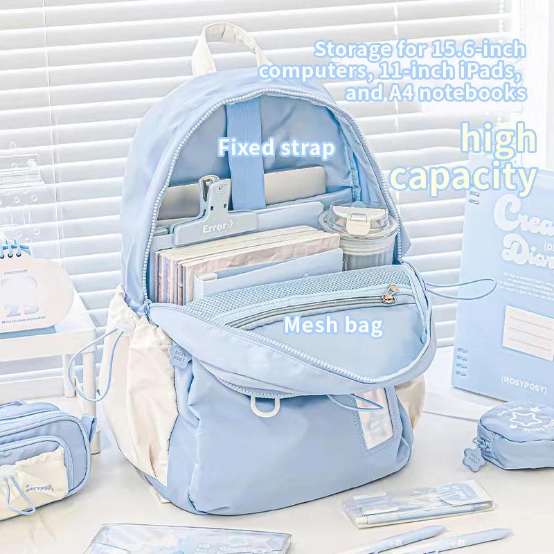 Sac à dos de Style crème pour étudiants d'apparence élevée, Design Simple et mignon, sac à dos de gr