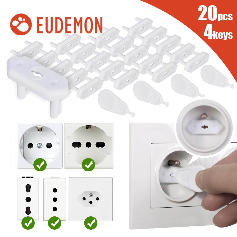 EUDEMON 20 pièces chili/brésil ue prise de courant universelle prise de courant housses de protectio