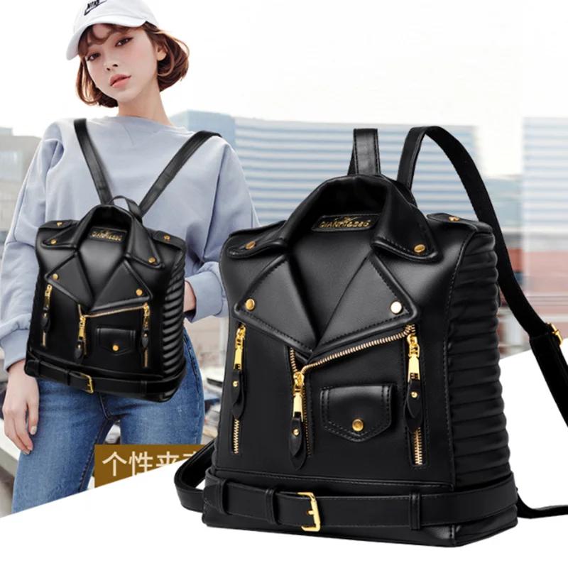 Anti-vol fermeture éclair femmes sac à dos 2026 moto épaule Jecket sac voyage grand sac à dos mode d