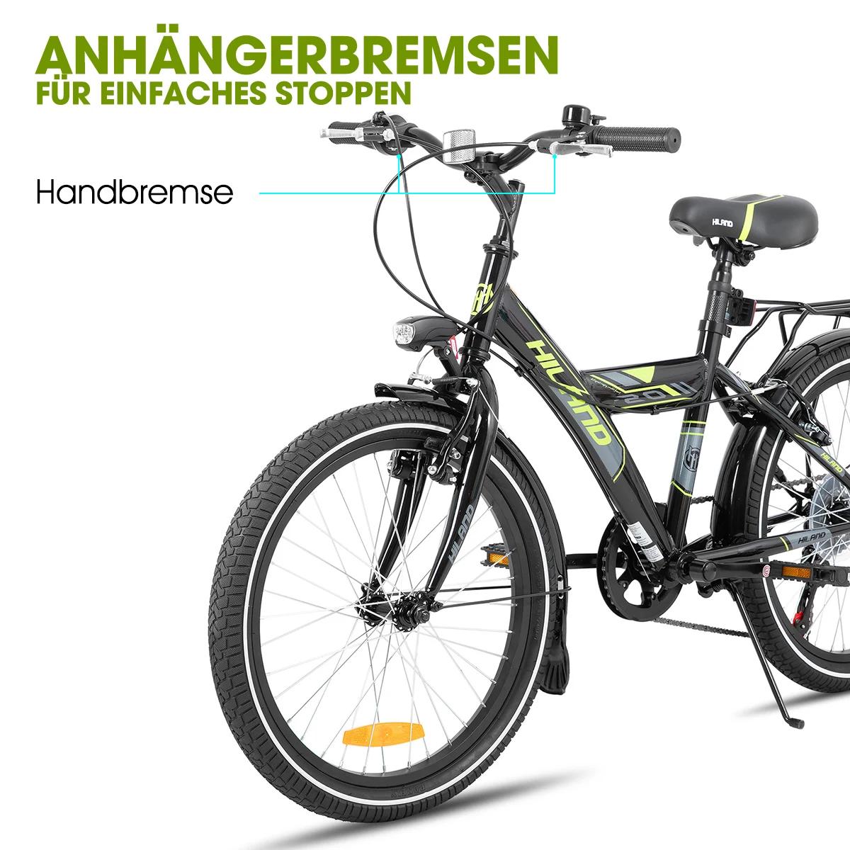 Hiland Vélo de montagne pour enfants 20/24 pouces pour enfants garçons filles de 6 à 10 ans avec vit