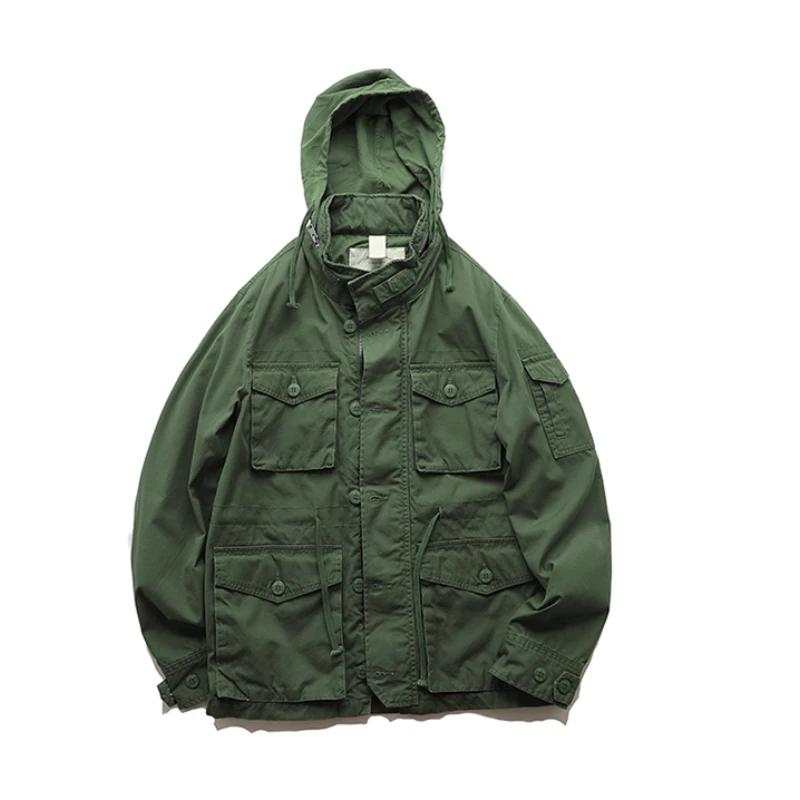 Veste matelassurera lourde rétro américaine, coupe-vent, manteau d'outillage de poche, style militai