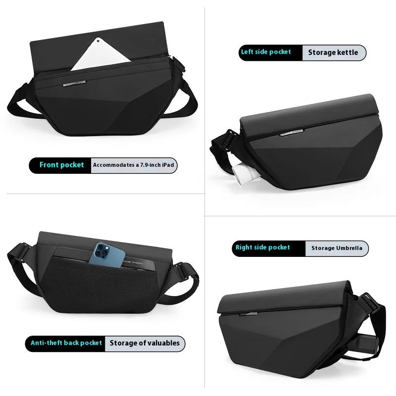 Mark Ryden coque rigide hommes sac à bandoulière insérer boucle rabat magnétique étanche sac à bando