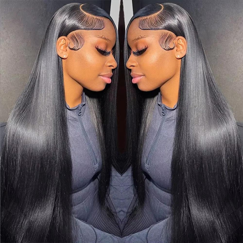 Perruque Lace Front Wig lisse brésilienne naturelle-Sophia, cheveux Remy, 13x6 HD, densité 200, 38 p