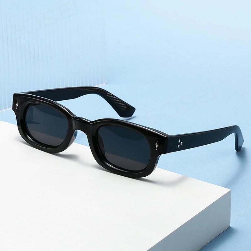 SO & EI rétro petit carré couleur bonbon lunettes de soleil femmes mode tendance Rivets hommes léopa
