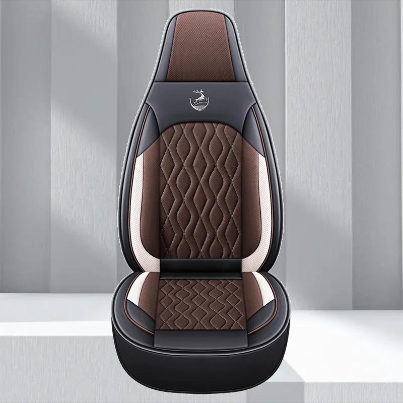 Housse de siège de voiture simple universelle – Cuir PU perforé au design entièrement enveloppant (r