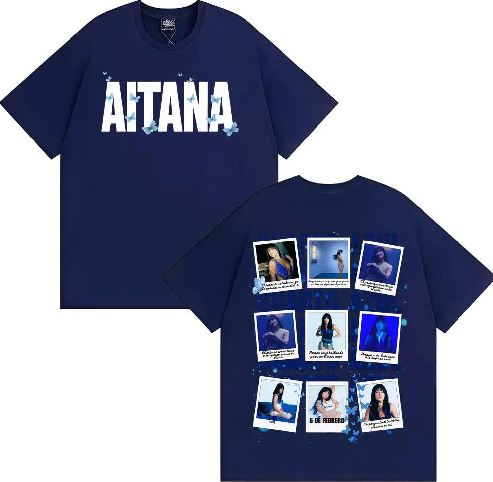 Chanteur Aitana Cuarto Azul Album 2025 couverture graphique T-shirts hommes femmes Harajuku esthétiq