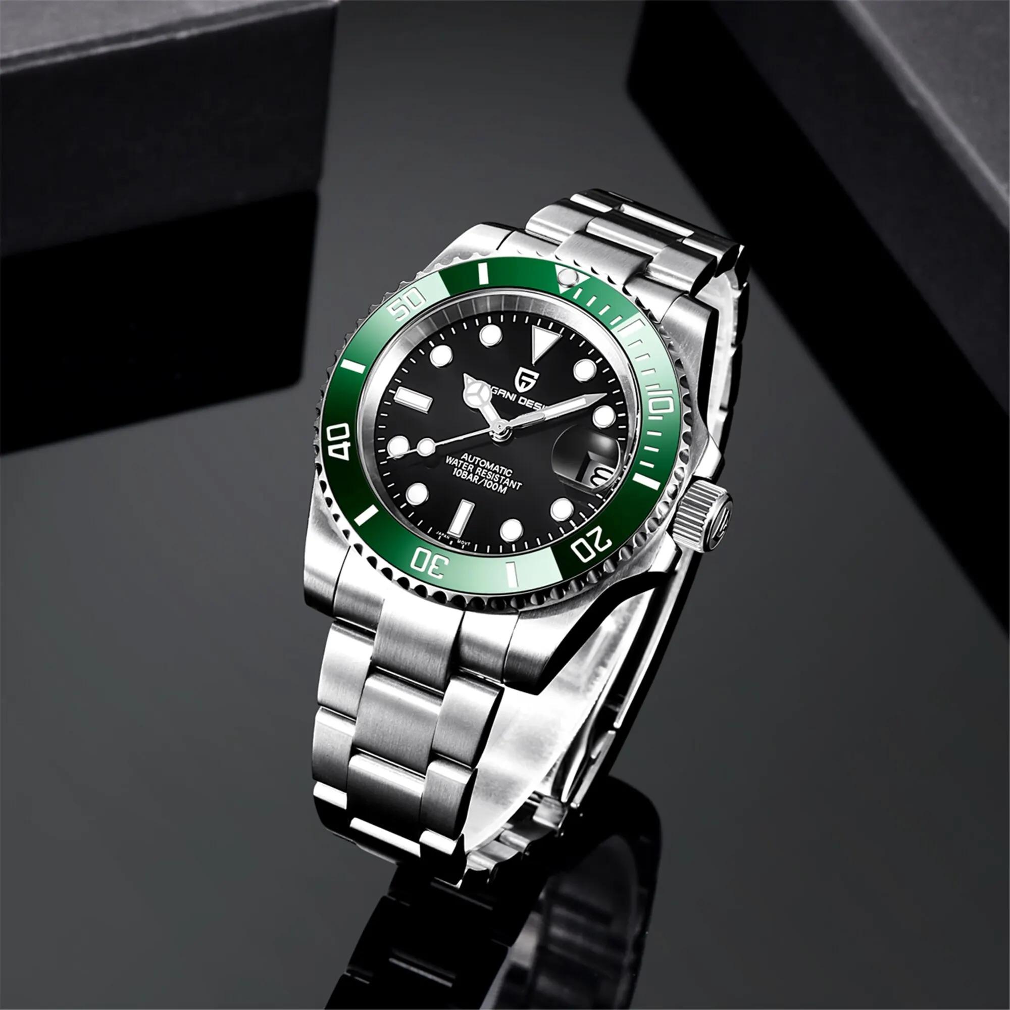 Montres automatiques mécaniques pour hommes PAGANI Design 2026, Miyota 8215, 40 mm, acier inoxydable